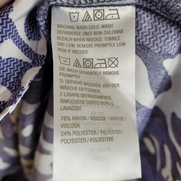 New Attitudes by Renee blue floral button up maxi shirt dress Size XXS Feminine - Picture 8 of 8